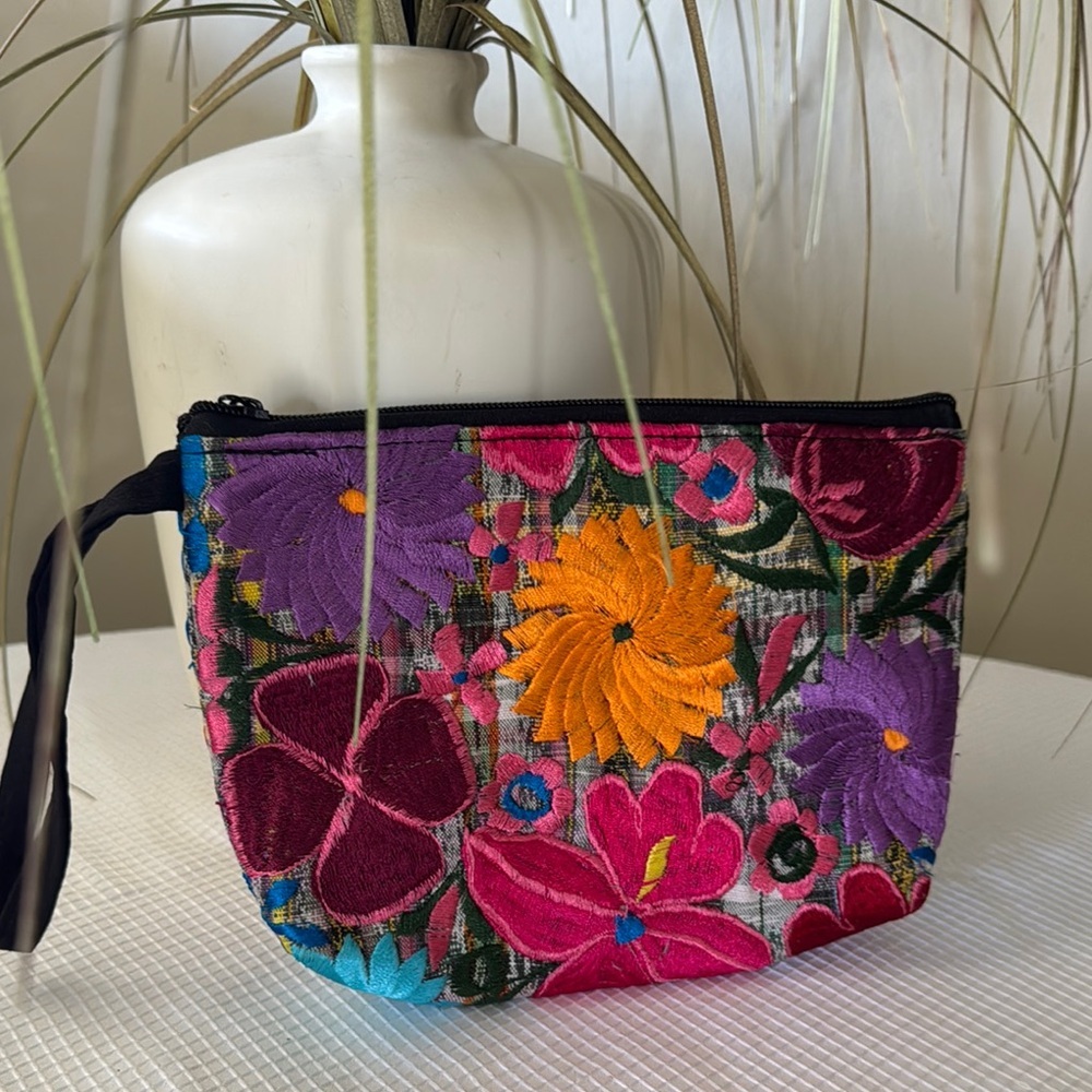 Floral Embroidered Women's Clutch Boho, Cottagecore